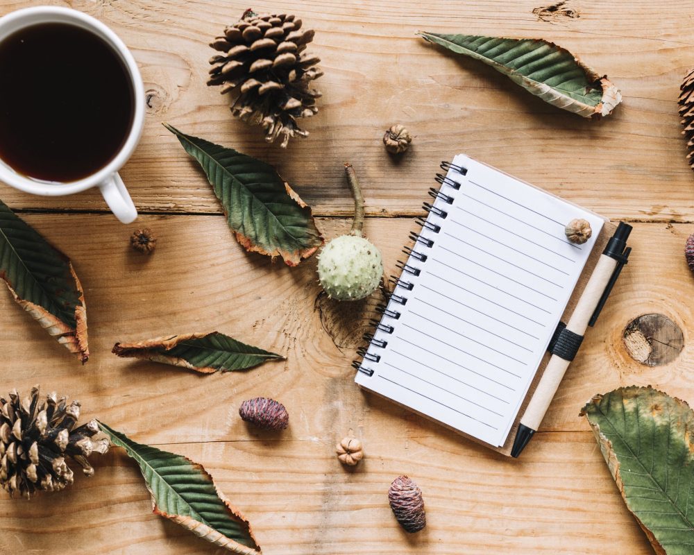 hot-beverage-notebook-green-leaves