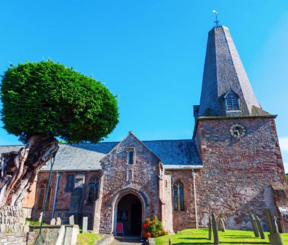 The Church of St Dubricius in Porlock, Somerset, UK